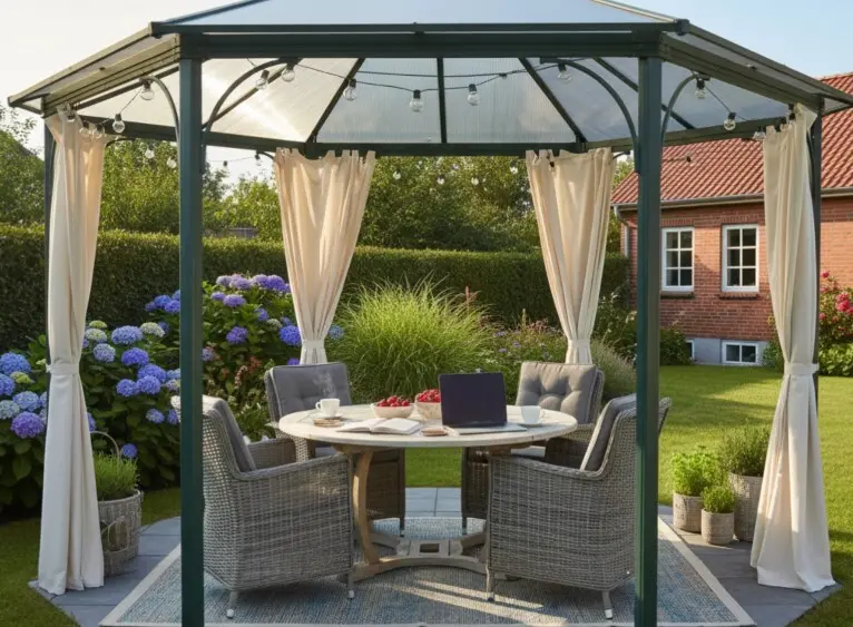 Fra bar græsplæne til uderum: Sådan får du mest ud af din havepavillon