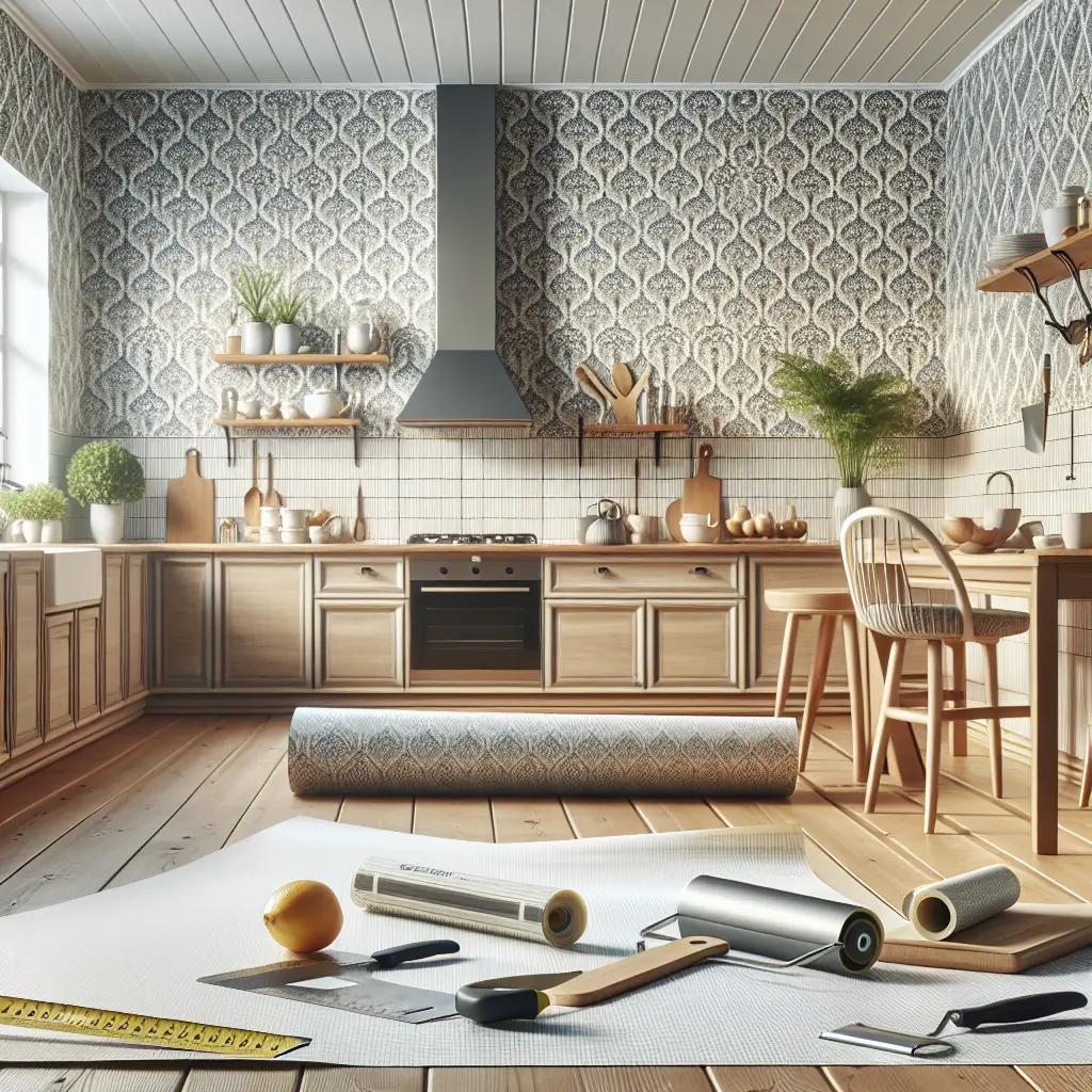 Sådan opsætter du selvklæbende tapet i køkkenet